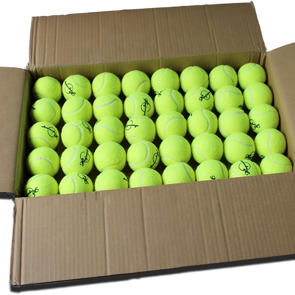 

Tennis Balls, 120 Pack Advanced Training Tennis Balls Practice Balls, Pet Dog Playing Balls, Come With Mesh Bag For Easy Transport, Good For Beginner Training Ball