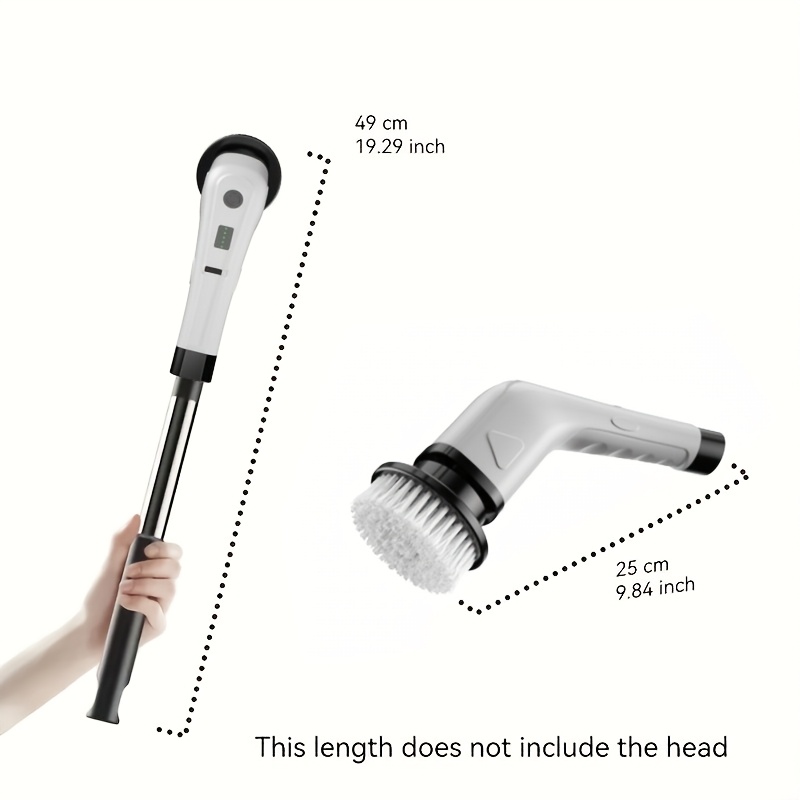 2026 new versatile electric cleaning brush extendable long handle 7 in 1 cleaning tool household floor and kitchen sweeper 2