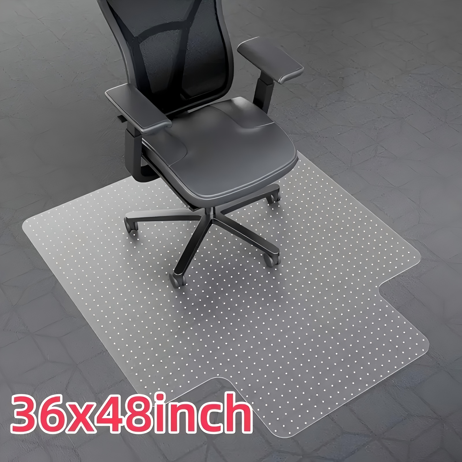 

36 X 48'' Rolling Floor Protector Mat - Desk Chair Mats Carpet, Ergonomic Chair Cushion, Caster Wheel Protection, And Hard For Office And Home Use