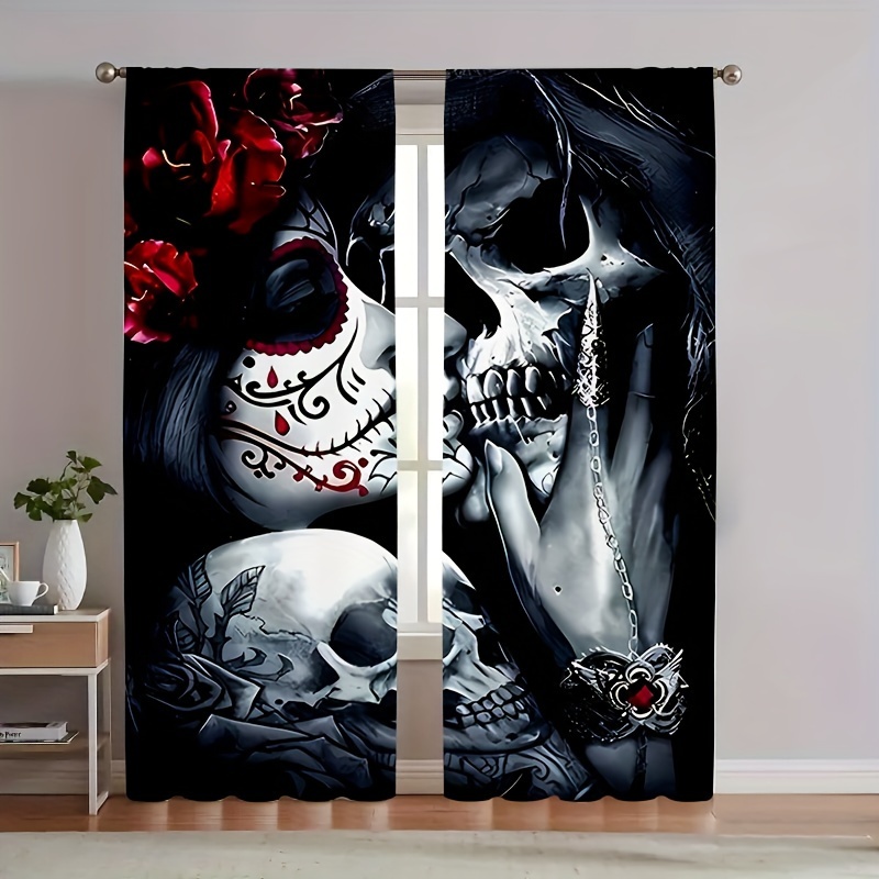 

+2 Panels Set Curtain For And 41.3in X 90.5in Curtain Reduction Set, Rod 3d Curtain, For , , , , Decoration