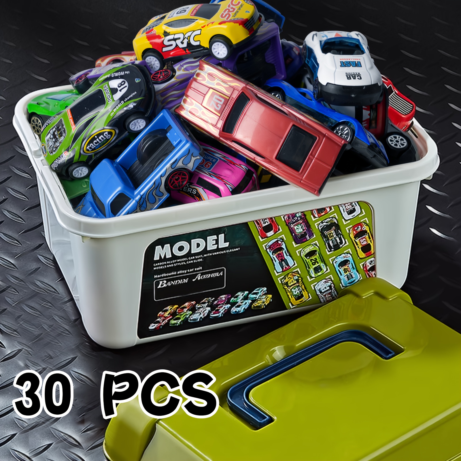 30pcs/60pcs Small Racing Car Set Toy Car with Storage Box Car Style  -* +, Gifts And Party Favors, Easte