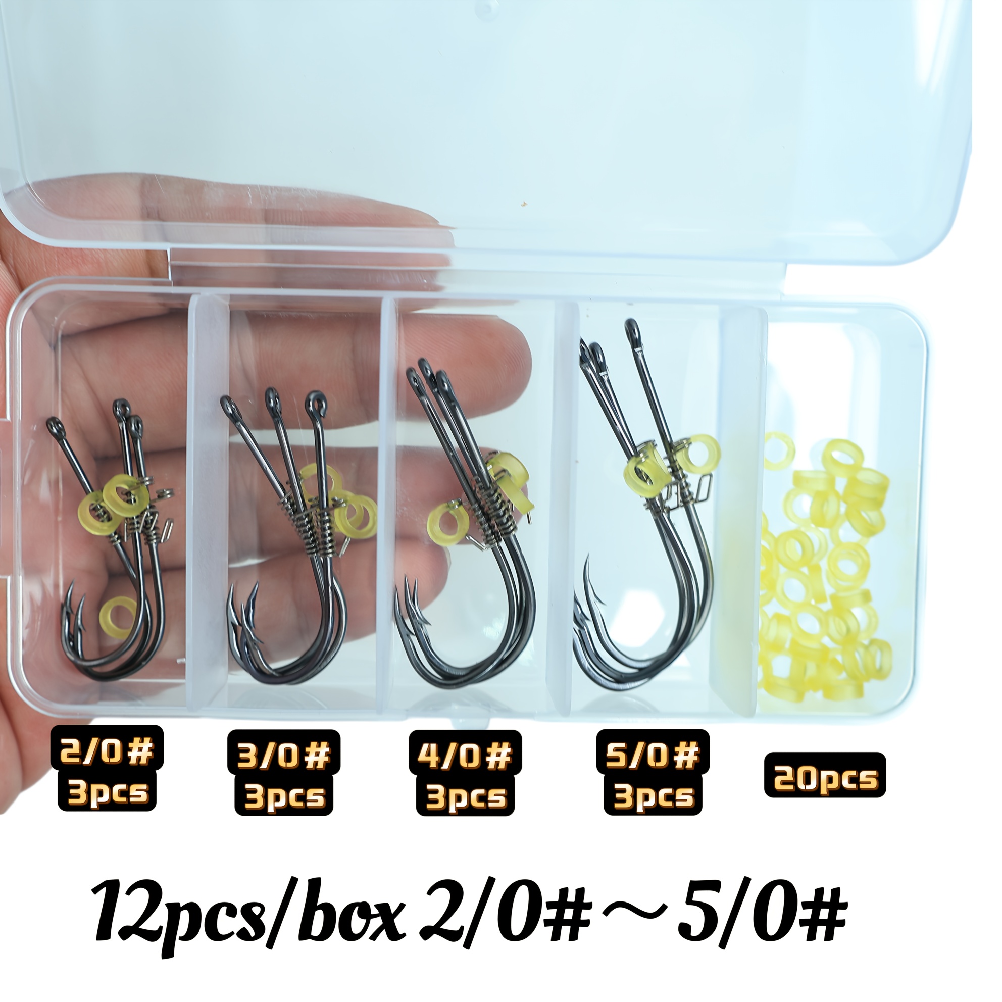 TEMU 12pcs/box Shrimp Back Hook Spring Live Shrimp Rigged Lure For Sea Bass And Fishing