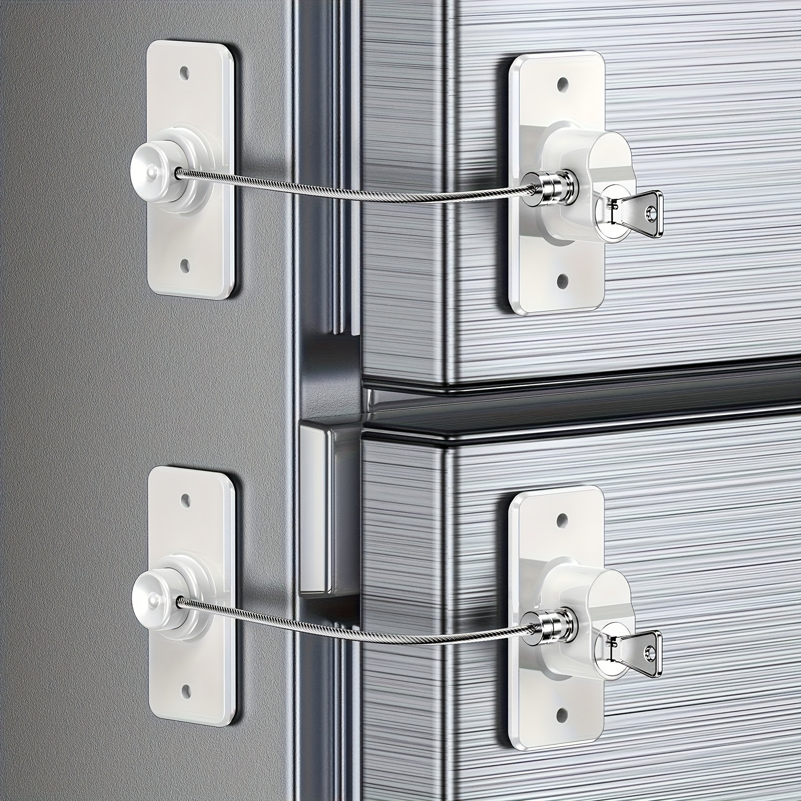 White Safety Latch Lock for Refrigerator