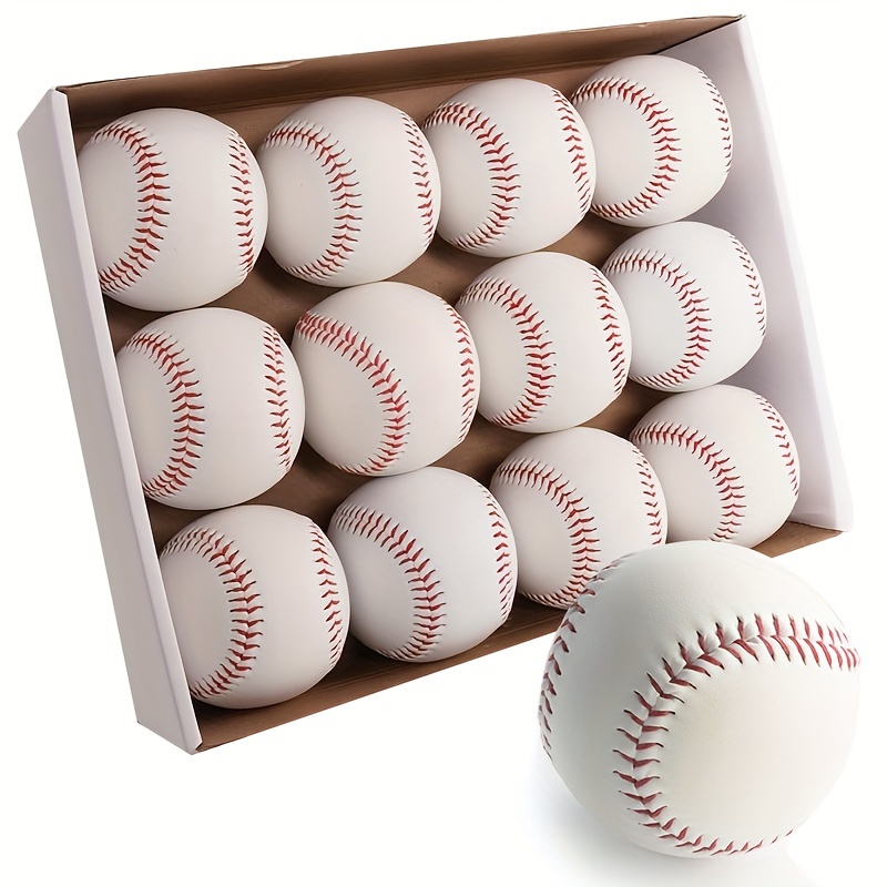 

Baseball 12 Pack Balls Training Baseballs 9 Inch Teeball Safety Baseballs, Baseball Soft Toss, Batting, Fielding, Hitting, Pitching, Practice (one Dozen)