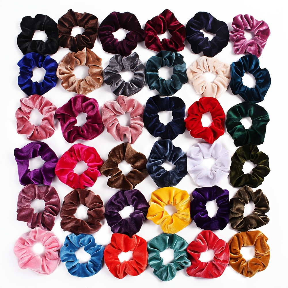 

10pcs-20pcs Velvet Hair Ring Large Ring Pack Golden Velvet Hair Ring Hair Accessories