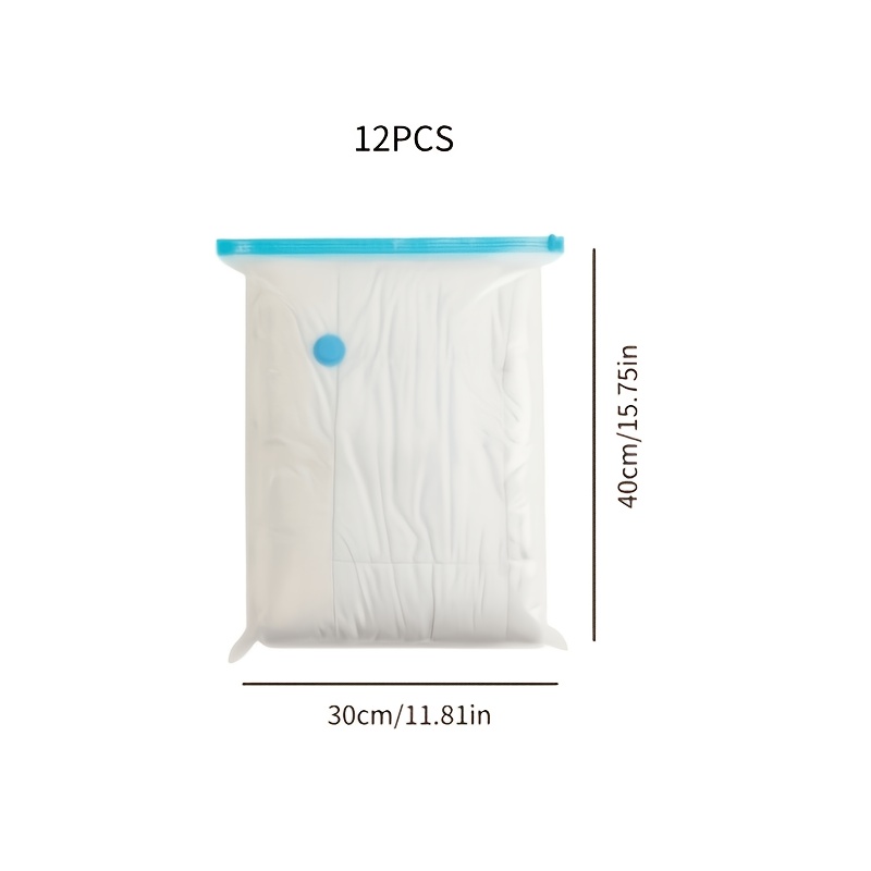 12pcs Vacuum Storage Bag - Sealed Compression Bag Without A Hand Pump, Suitable For Storing Clothes And Travel Suitcases, Portable Clothing Sorting Bag