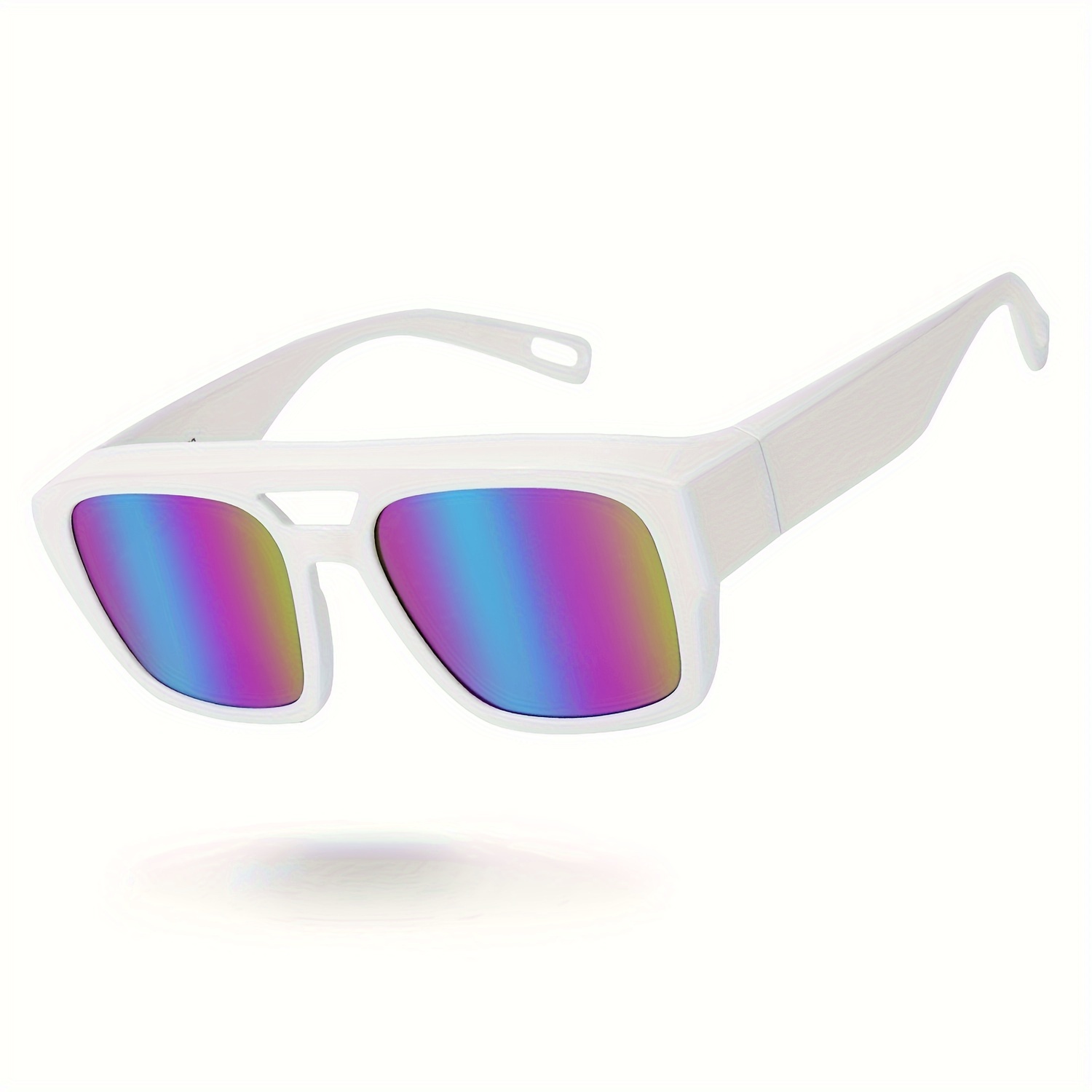 unisex oversized square retro wrap around clip polarized - Temu display picture 2