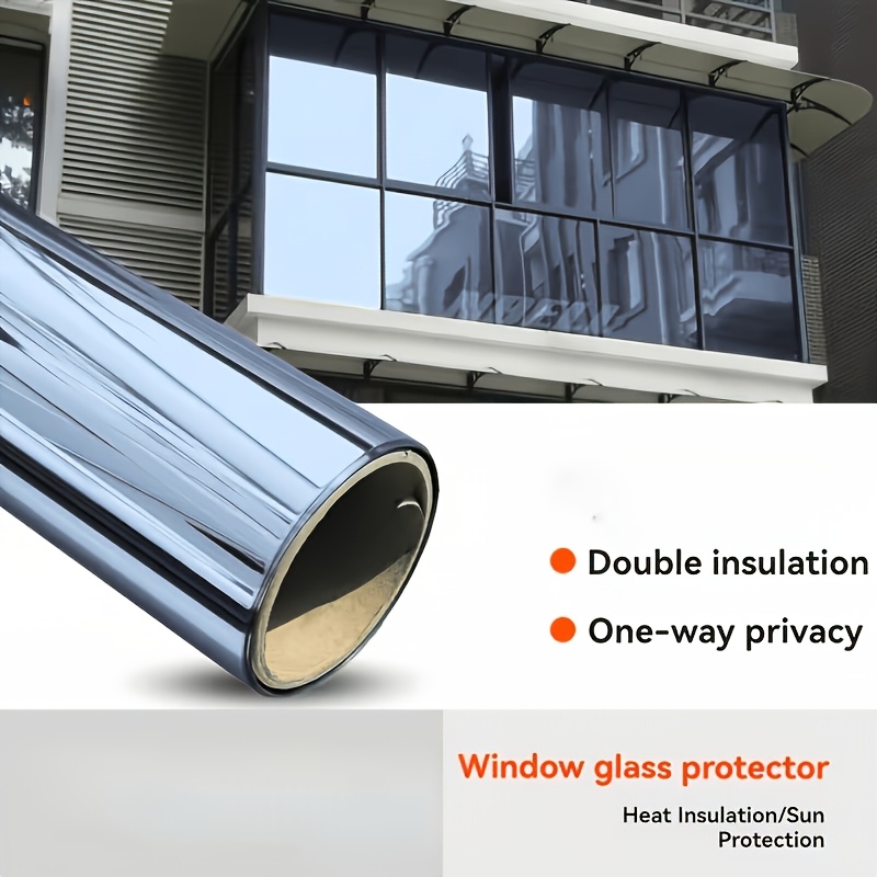 TEMU Wide 80cm Static Cling Window Film Suitable For Home, Office & Commercial Privacy - Self-adhesive Removable Pet Glass Cover With Blocking, ,