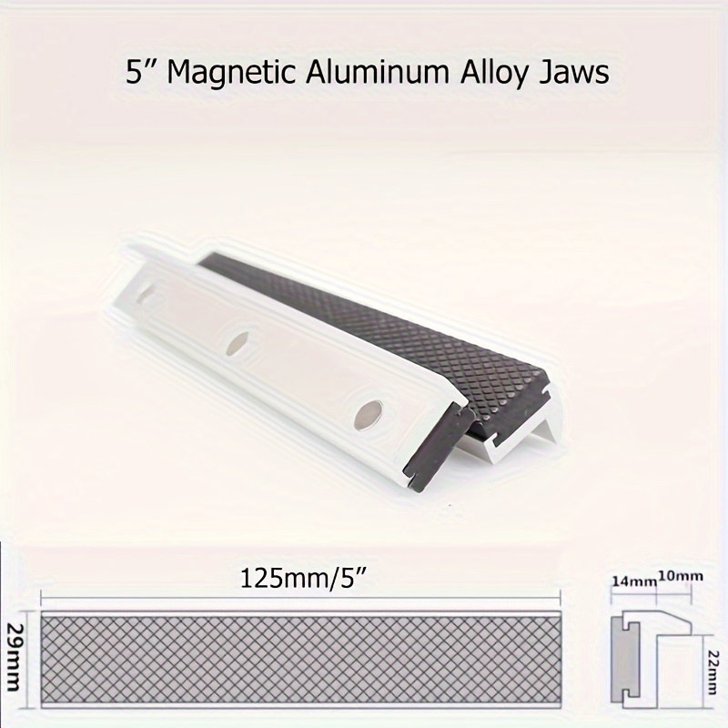 E-shop Magnetischer Schraubstockgriff-Schutz, 4-8'' Aluminiumlegierung & Gummi, Handwerkzeugzubehör für Schraubstocke
