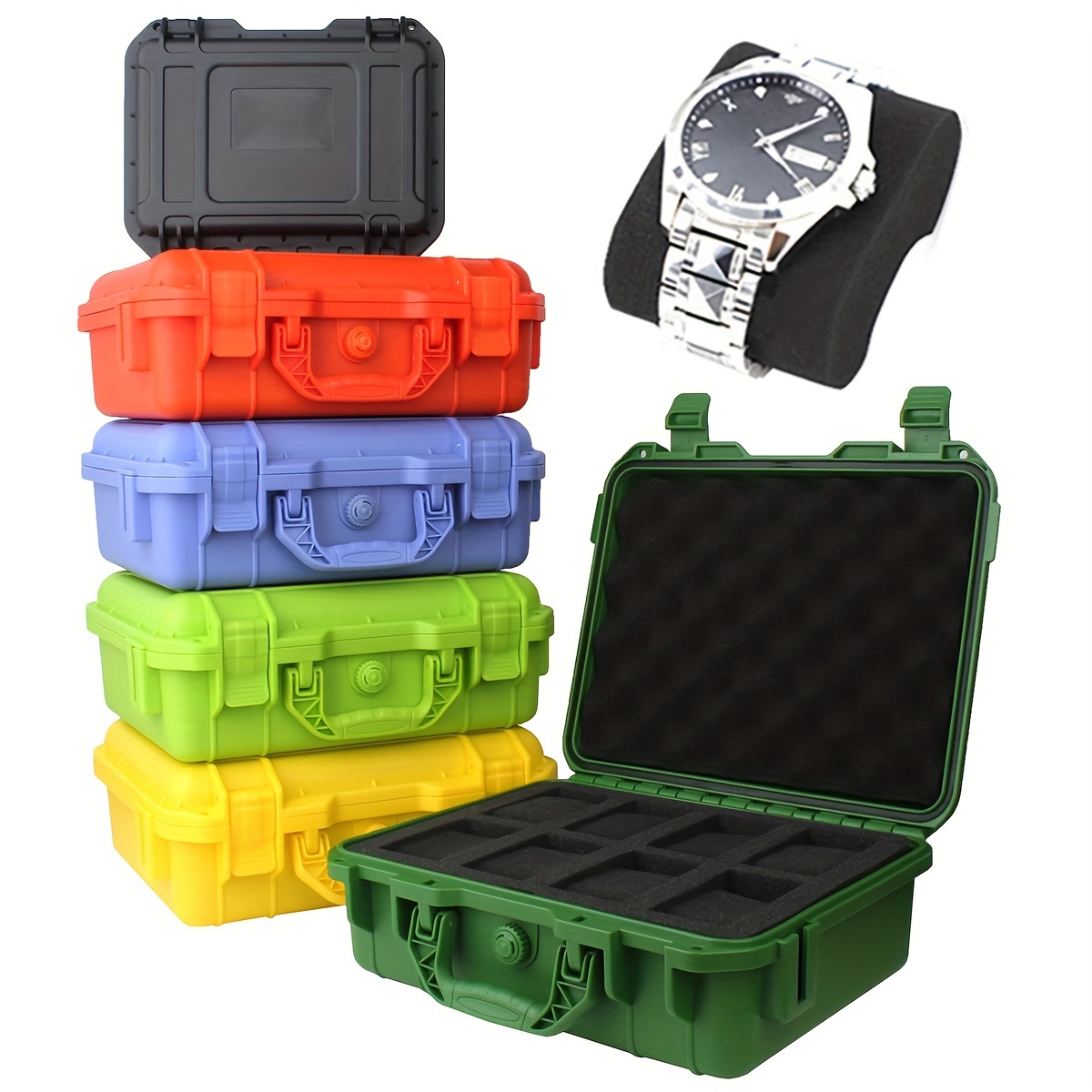 Étui De Voyage Pour Montres Et Bijoux - Faux Cuir Noir - Fait Main - Neuf