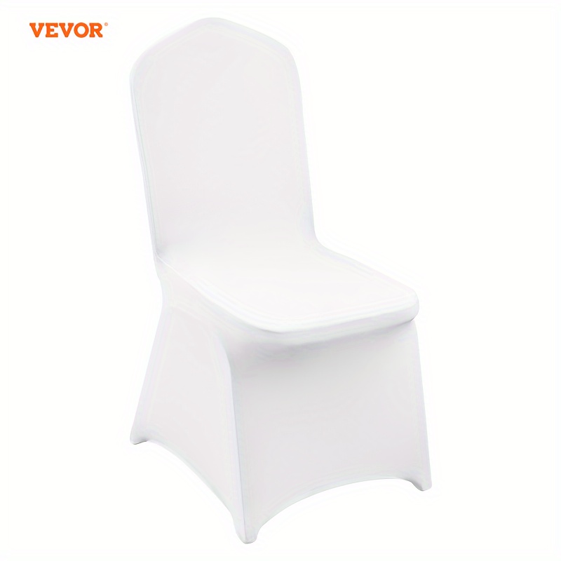 

Vevor Pcs White Chair Covers Polyester Spandex Chair Cover Stretch Slipcovers For Wedding Party Dining Banquet Flat-front Chair Covers