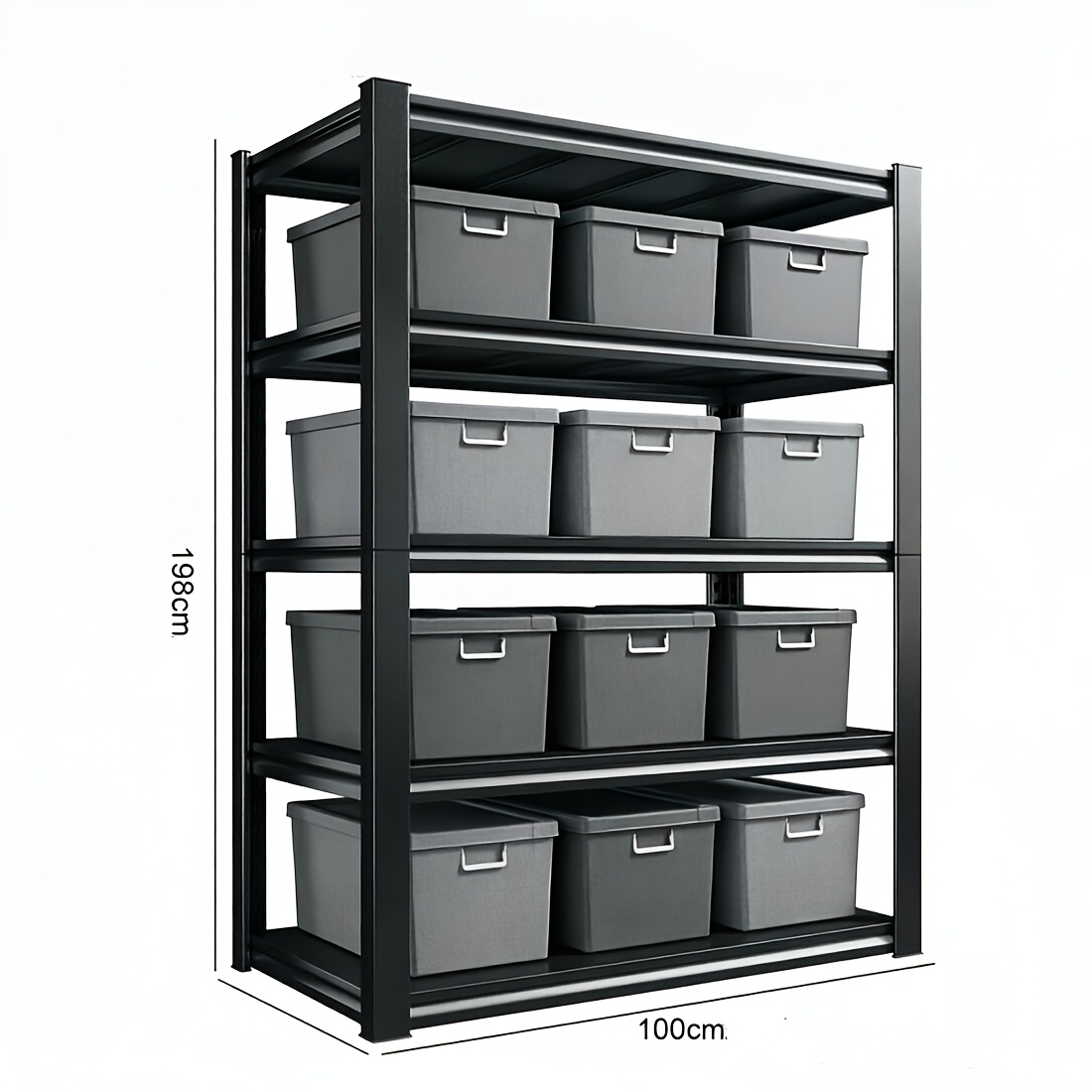 TEMU 4/5 Tier Tool Practical Storage Shelf Garage Shelves Metal Storage Shelving Units, Carbon Steel Heavy Duty Metal Garage Shelf Rack, Adjustable