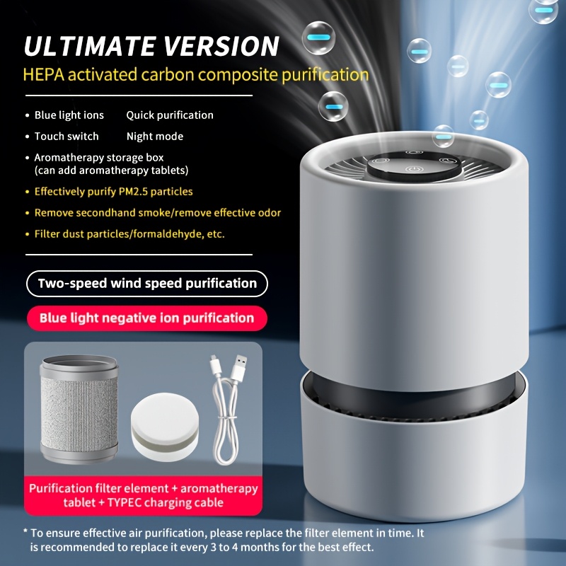 Image of [high-, , Low-energy Consumption, Digital Display Hepa Stylish ] 99.97% Of And Allergens Are Filtered And , Ultra-large Capacity Covers Whole-home Cleaning, Long-, 3-stage Filtration System