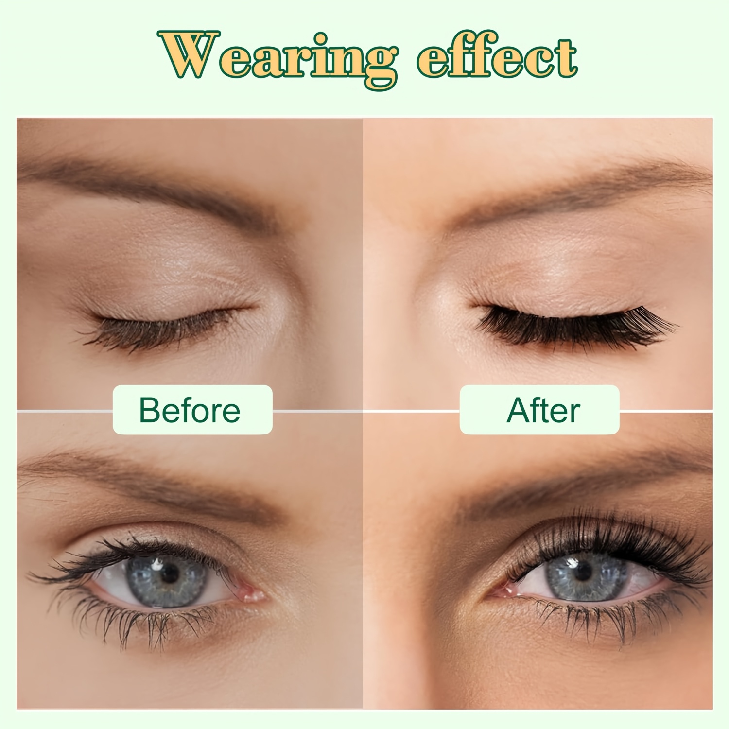 5 pairs magnetic eyelash set - no   needed reusable false eyelashes, 8x magnetic suction, with applicator, easy to apply, professional eyeshadow set (4 false eyelashes +   applicator) 1