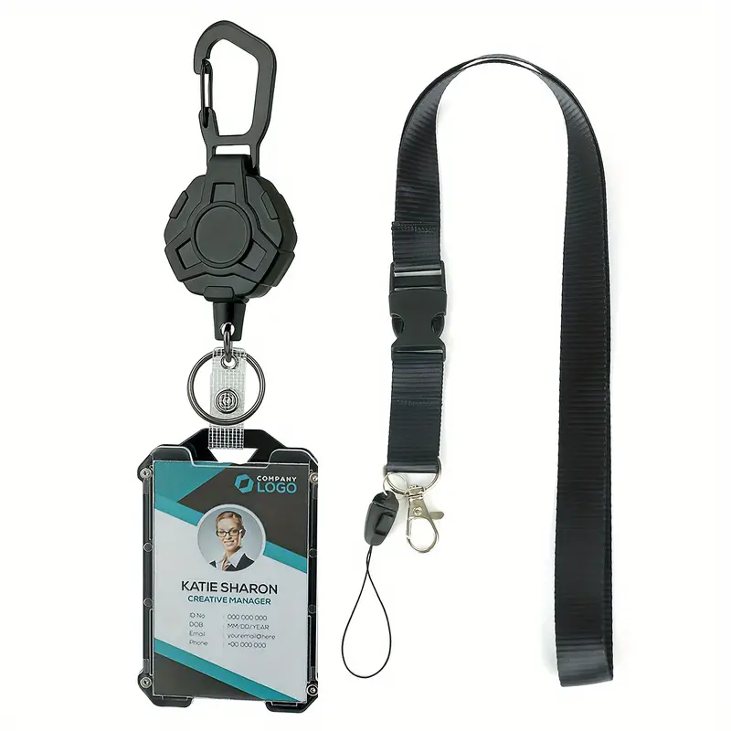 3pcs/pack Heavy Duty With Belt Clip, Tactical Id Badge Holder With ...