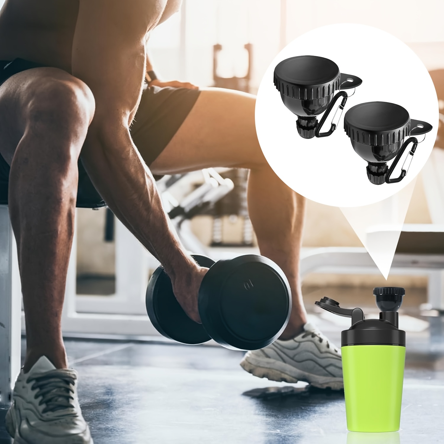 2li paket mini taşınabilir protein tozu hunisi anahtarlık - Temu