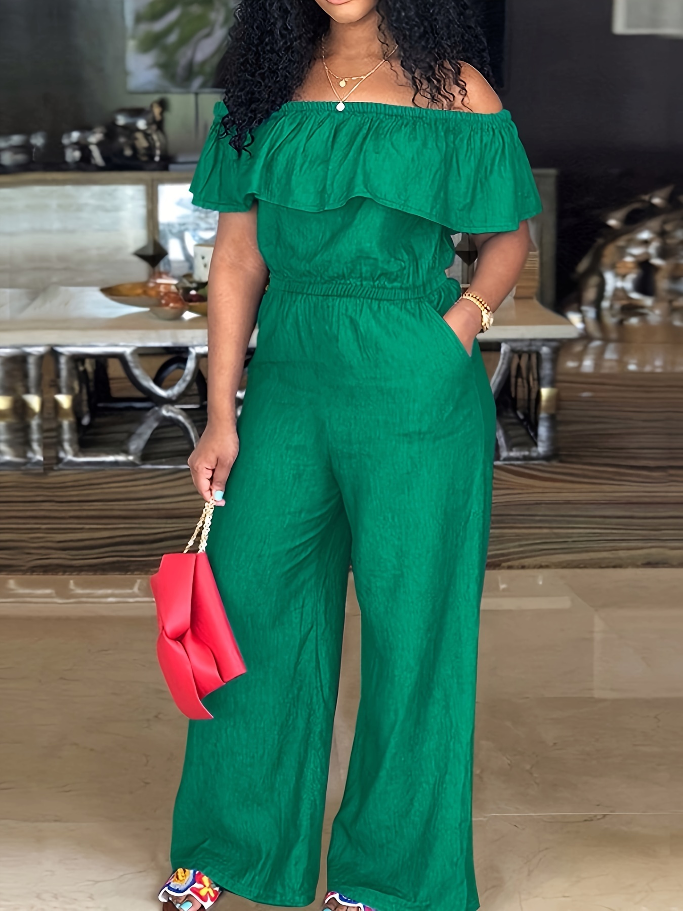 Off shoulder jumpsuit short hotsell