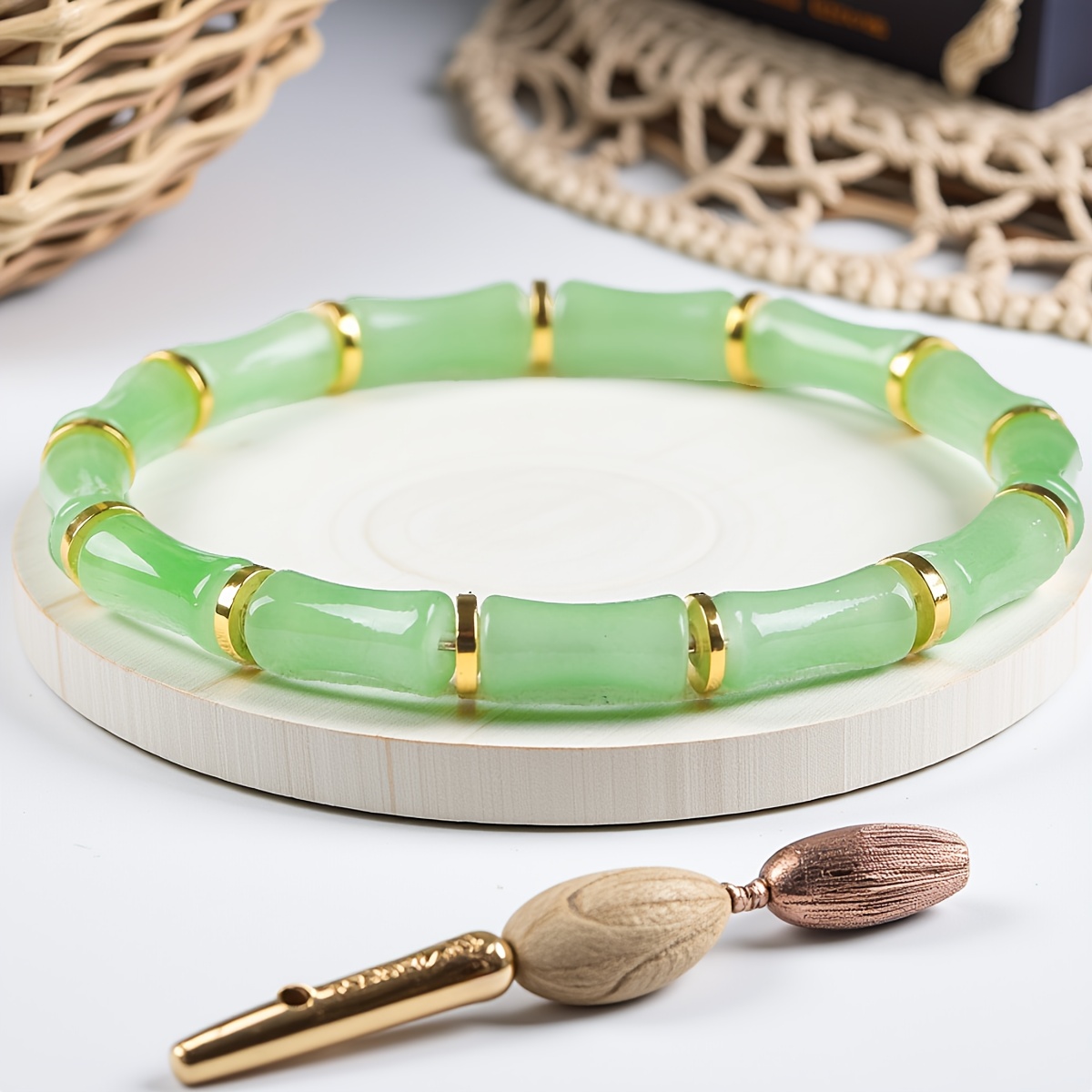 Women's Chinese Style Bamboo Knot Luck Bracelet