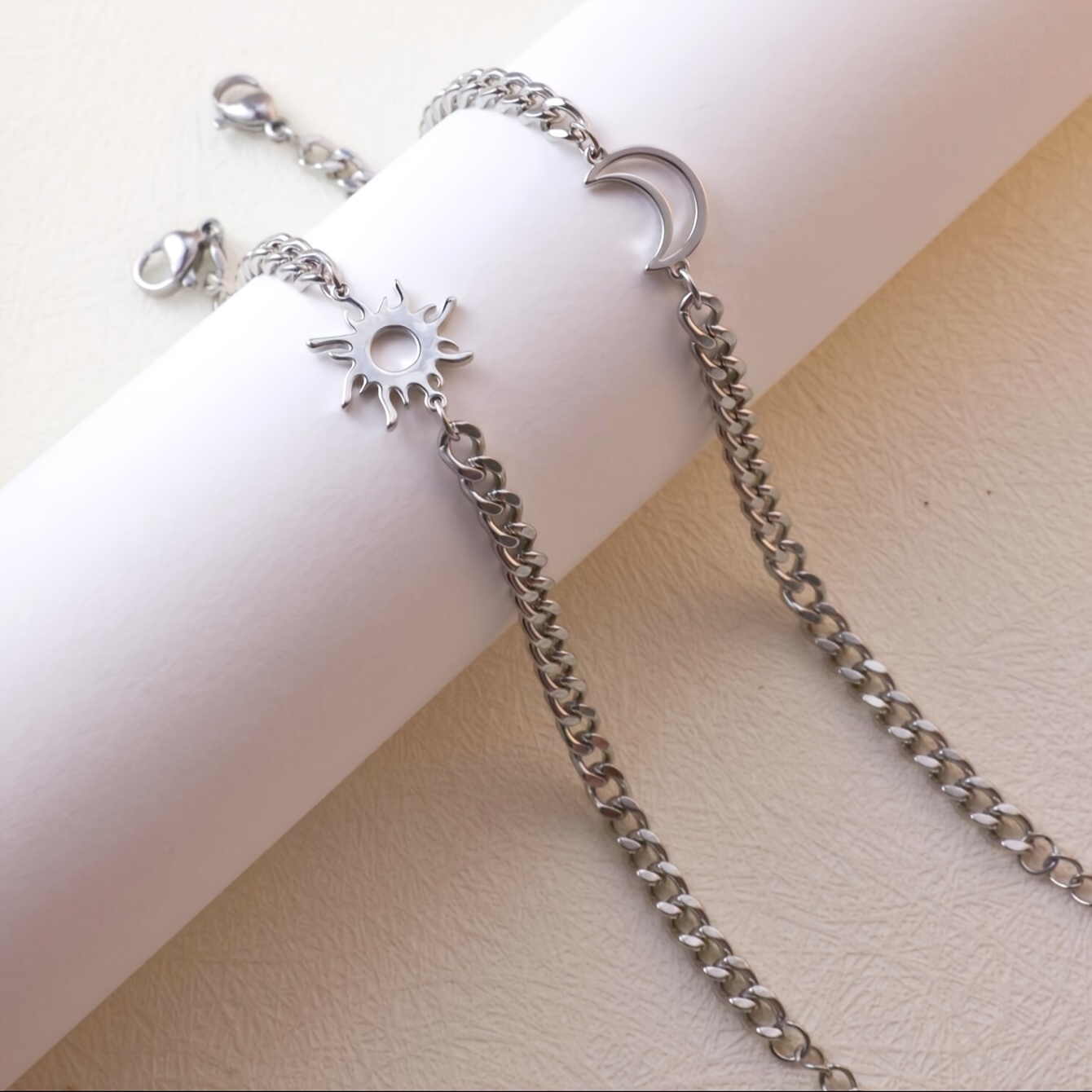 minimalist moon couple bracelet fashionable - Temu