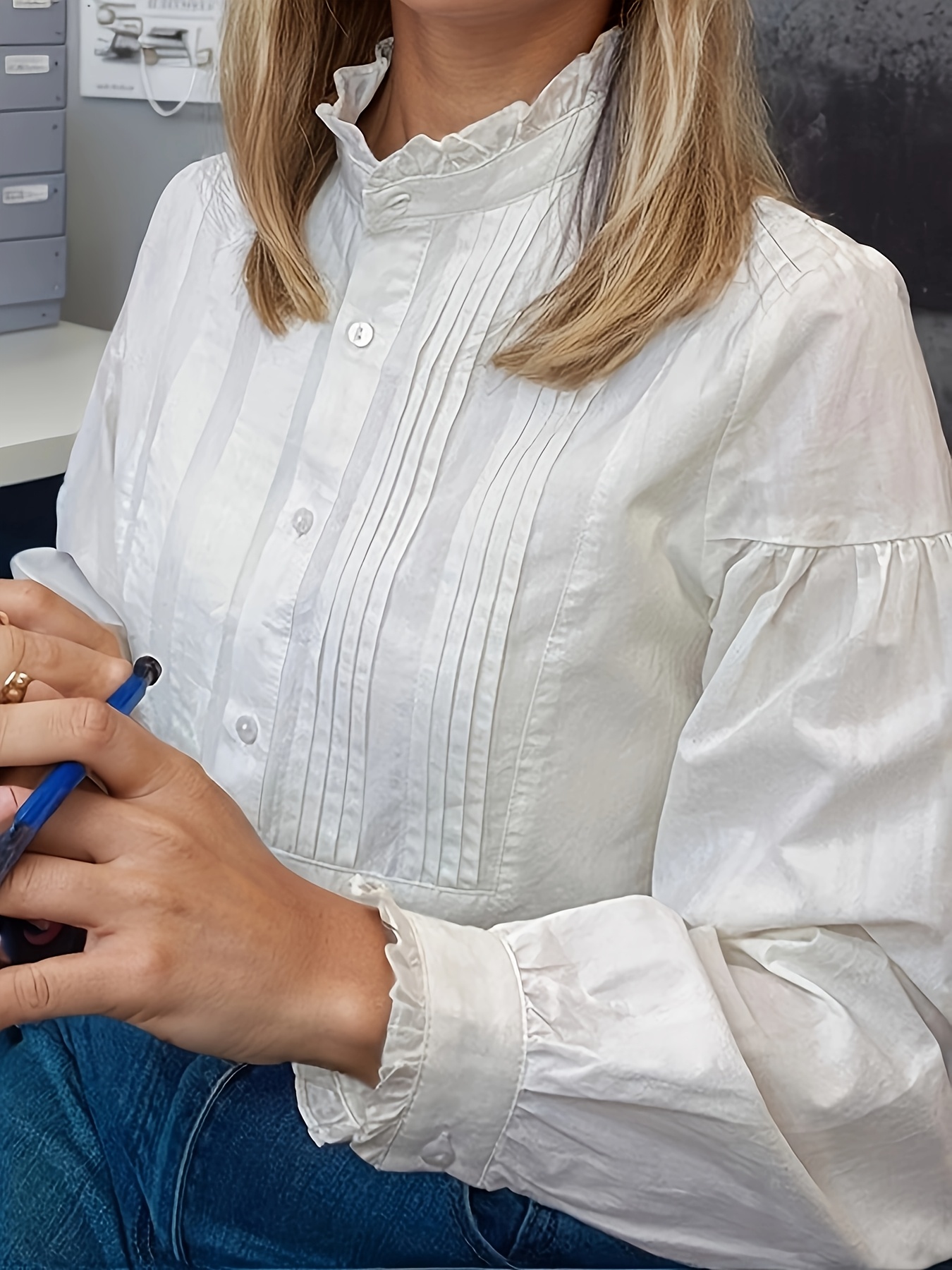 elegant white blouse