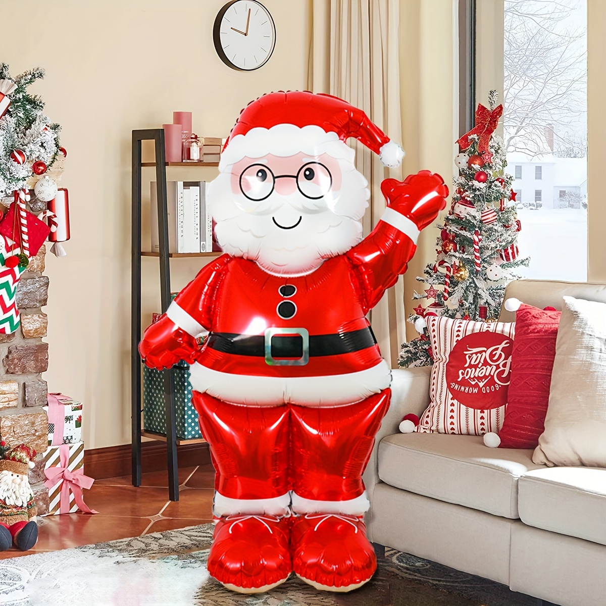 

Large 61" Santa - For Christmas Decorations, Red/