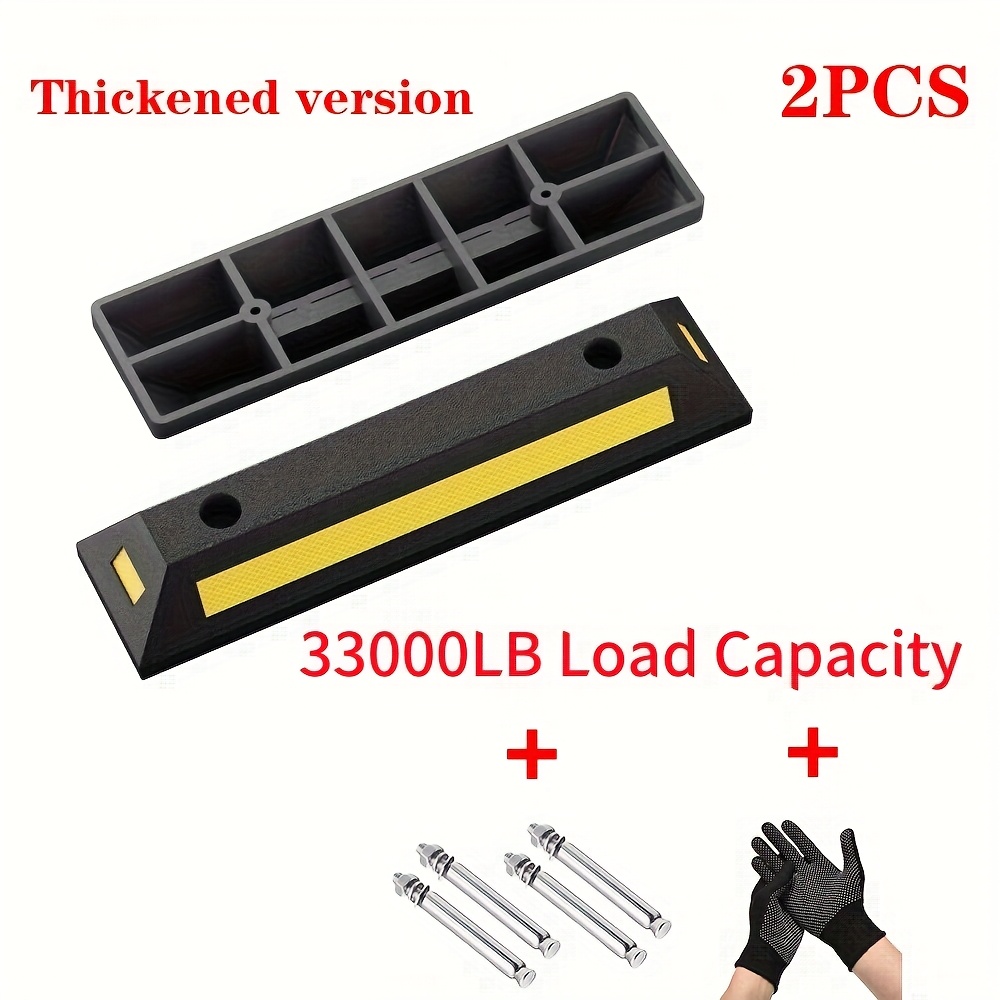 TEMU 21-inch Rubber Parking Railings, Garage Parking Vehicle Parking Rods, Heavy-duty Parking Wheel Rods