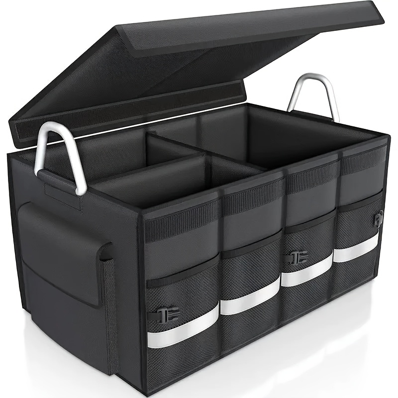 Car Trunk Organizer - Multi-functional Foldable Storage Box, Spacious And Durable, , Ideal For Men And Women's Vehicles, Rear Trunk Storage Box