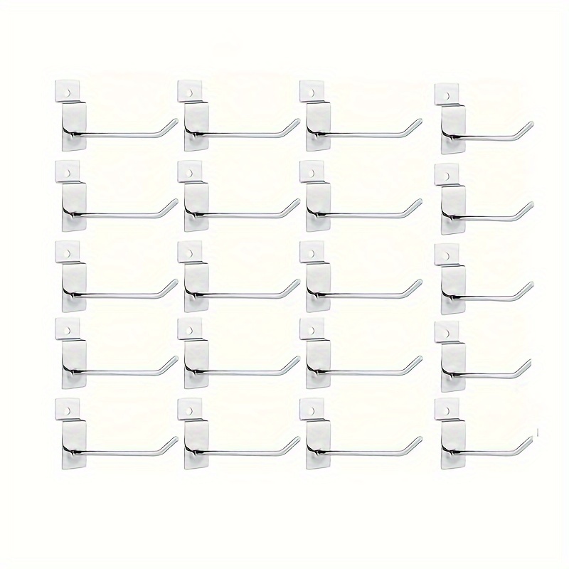 

20pcs Slatwall Hanging - 3.9 , Stainless Steel, Peg For Display, And , For Supermarkets/ Shops,