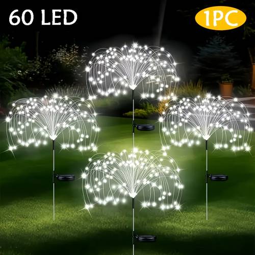 60/200 led sensörlü ve kısılabilir güneş enerjili dış mekan sıcak fişek bahçe, veranda, çim, güverte, yol aydınlatması için uygun, kurulum, 8 mod, villa dekorasyonu için