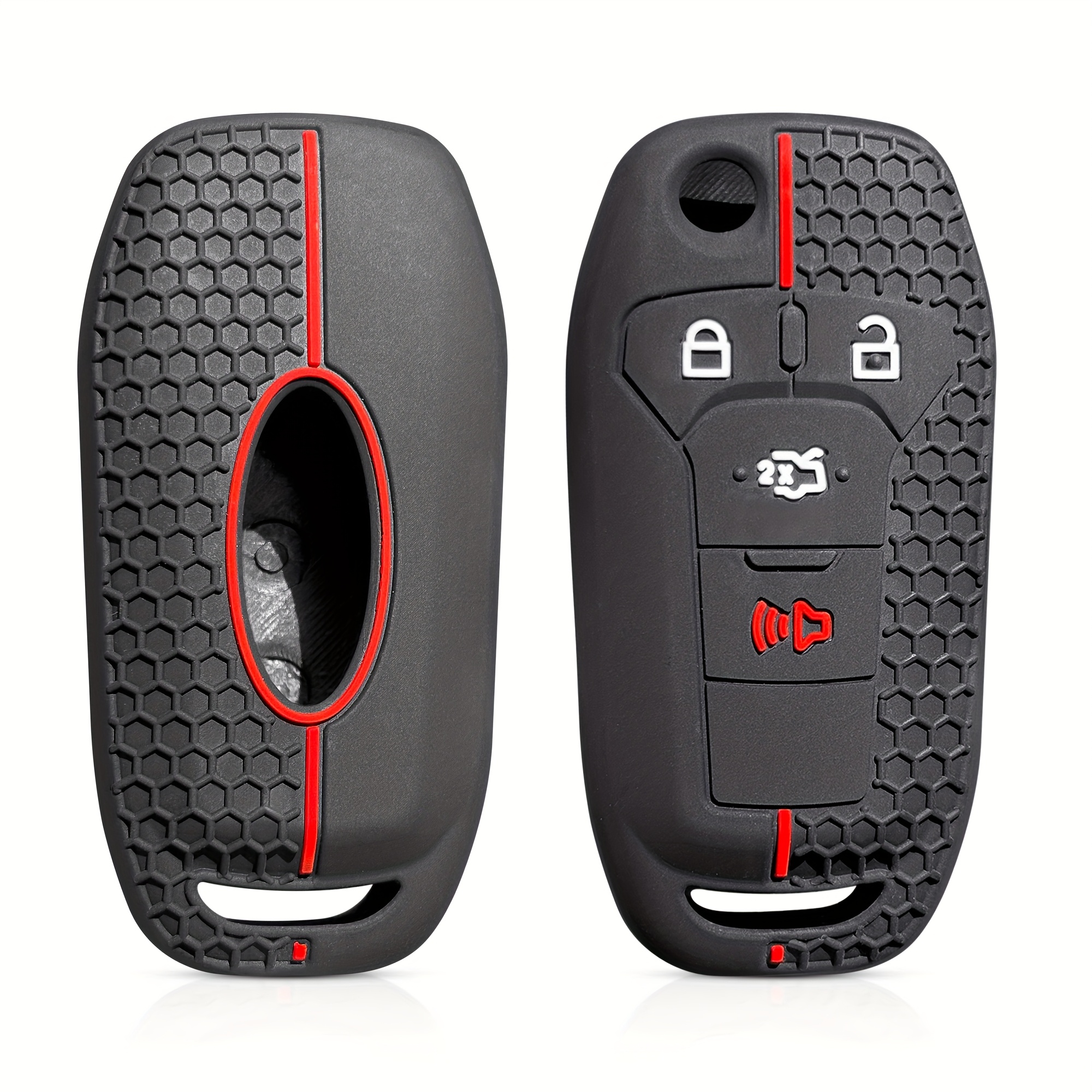 TEMU Silicone Key Case Holder And Keychain Shell Covers For 2015, Fusion 2016, Fusion 2014, Ka 2018, And Gm 2020