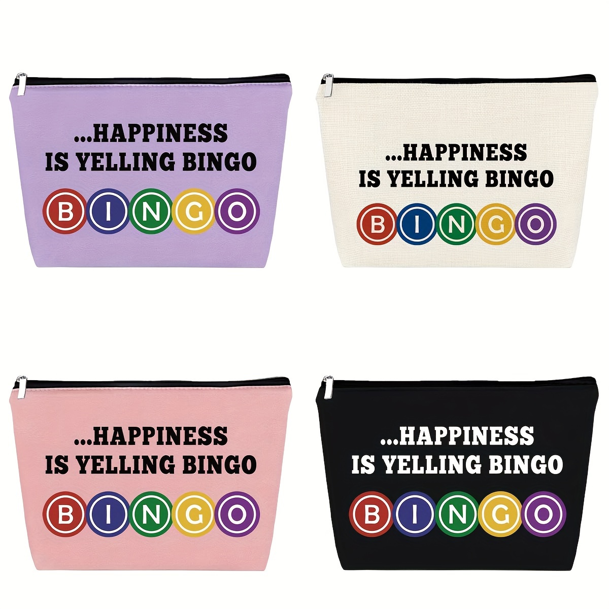 

Bingo Lovers Cosmetic Bag - Waterproof Polyester Makeup Pouch For Travel, Unisex Adult Unscented Zippered Toiletry Bag, Ideal For Casino Enthusiasts & Birthday Gifts