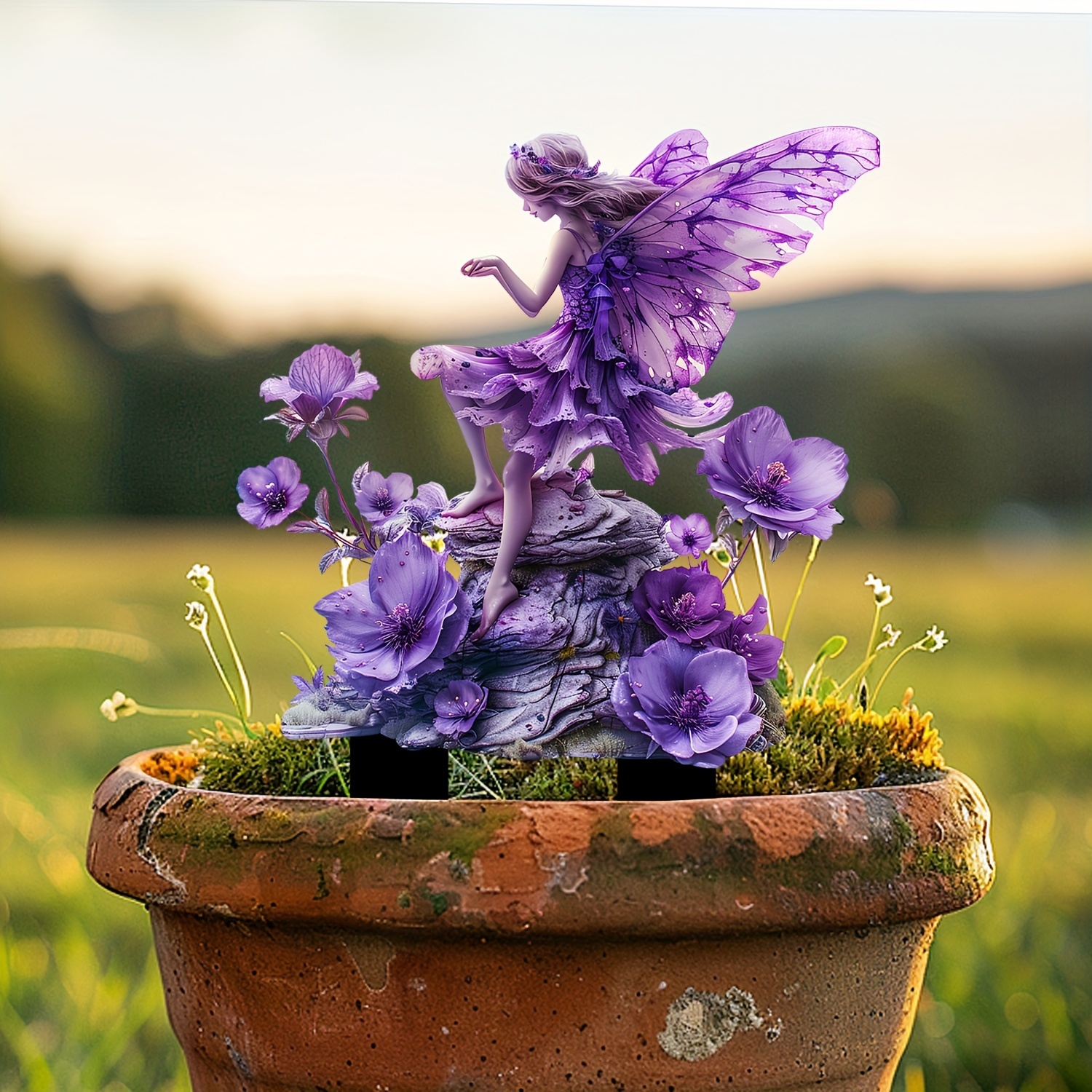 

Vintage Fairy Garden Statue: 11.8in/30cm, Waterproof, Scratch & Chemical Resistant, No Burring Clean Cut Edges - Perfect For Garden Decor