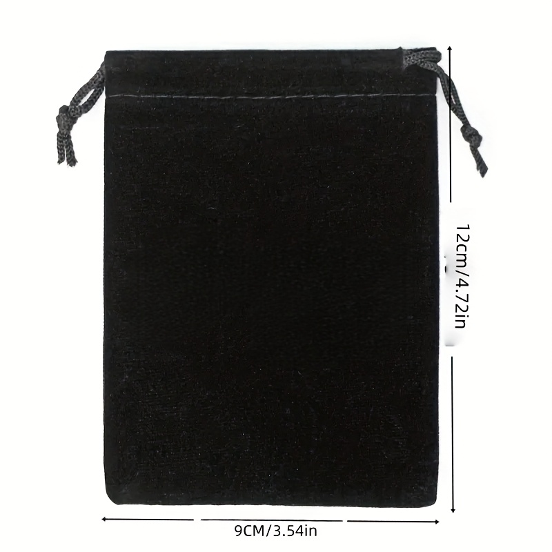 Custom Black Velvet Gift Bag with Drawstring