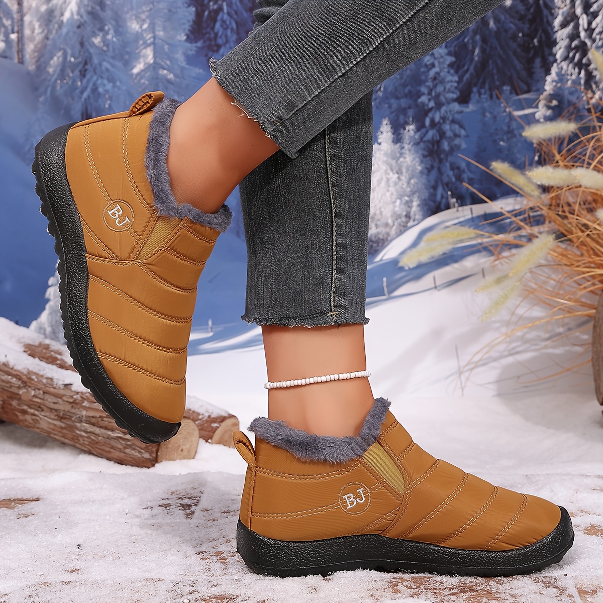 Ultra-Warm Winter Boots with Thick Sole