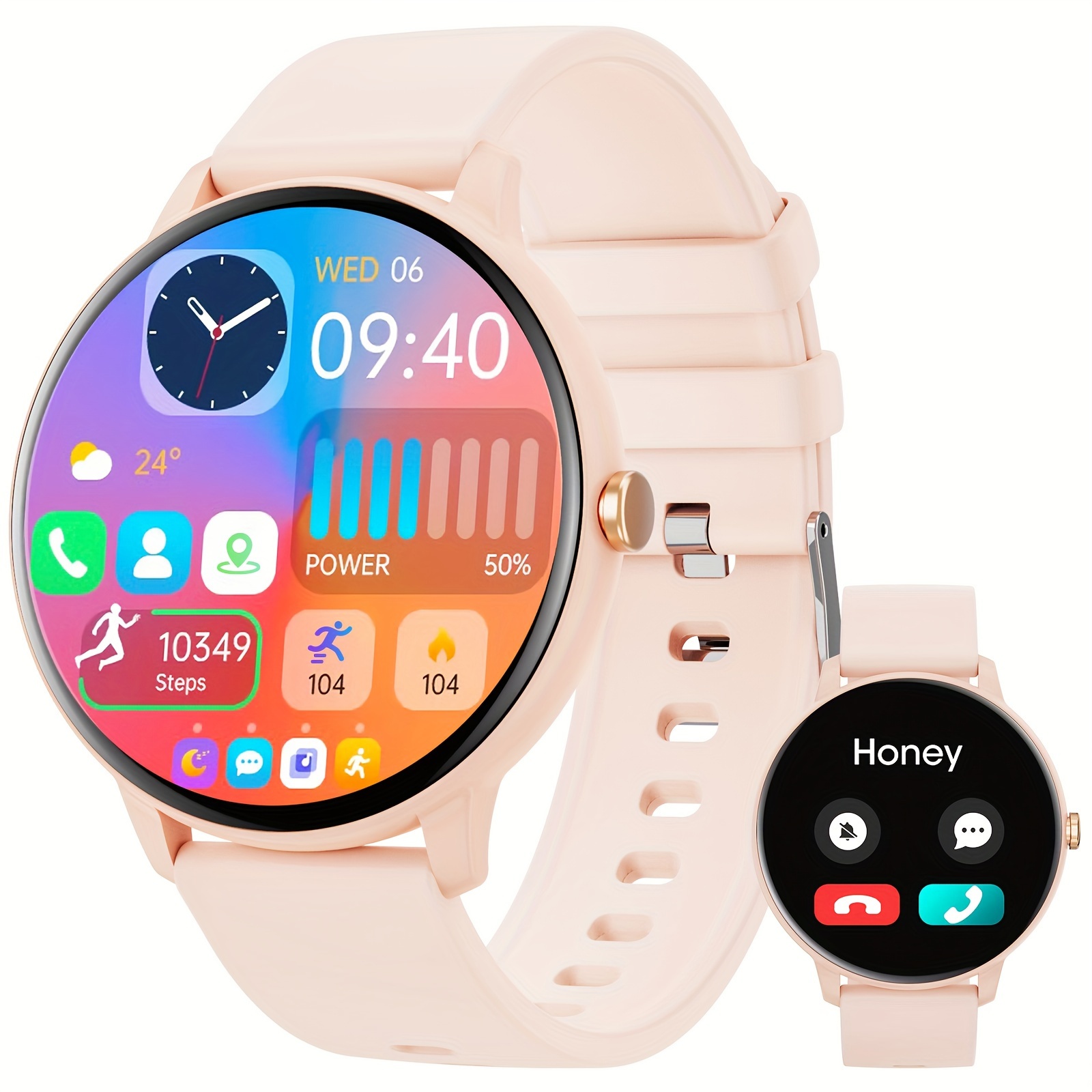 

Smart Watch (wireless Call) For Women Men, 1.39" Hd Display, Multi Sports Modes, Music Control, Ai Voice Assistant, Sports Pedometer Watch For Android Ios