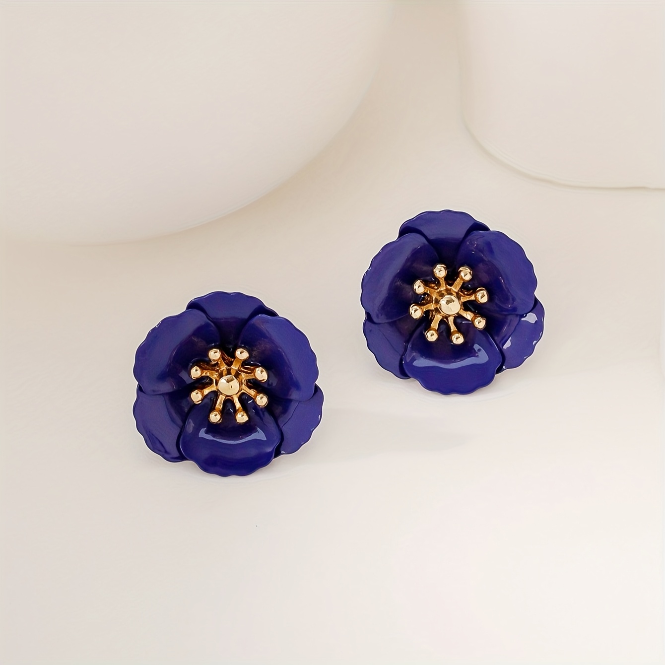 Faux Pearl Stud Earrings for Niche Ear Piercing