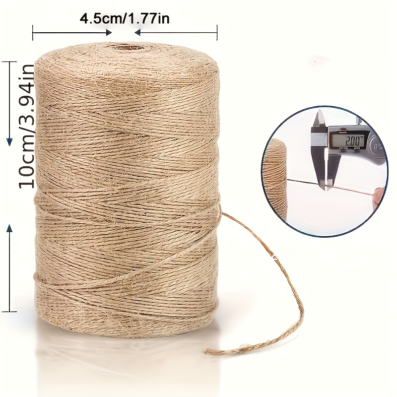 2 bundles linen rope with 3 strands 2mm diameter 1312 feet natural fiber strong flexible wear resistant ideal for packaging gifts diy crafts home decor gardening and bundling craft rope decorative rope durable rope rope for crafts Product details 1