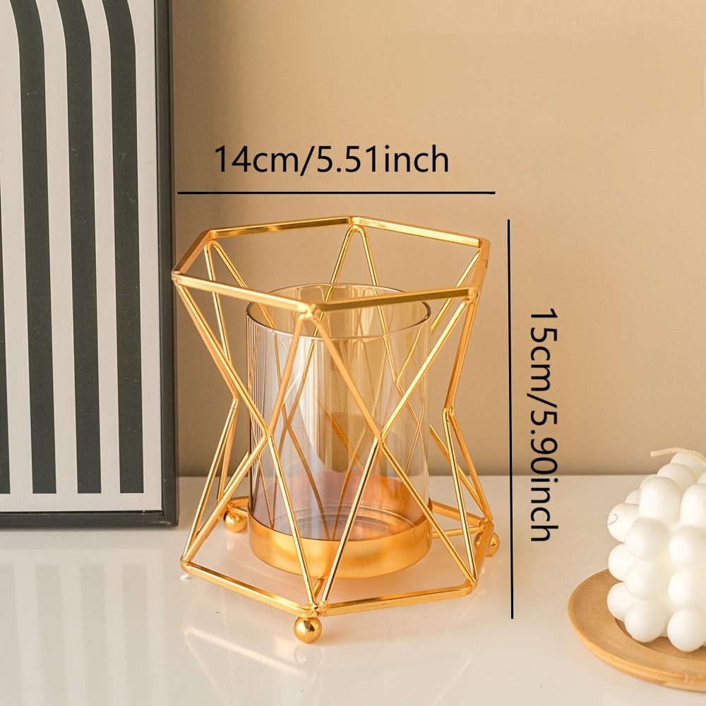 TEMU 1pc Nordic Desktop Luxury Decor Artificial Flower Decorative Bottle Living Room Tv Cabinet Dining Table Vase