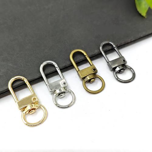 66pcs rotatable lobster clasp hooks durable alloy spring hooks for keychains bags and crafts golden silvery bronze gunblack