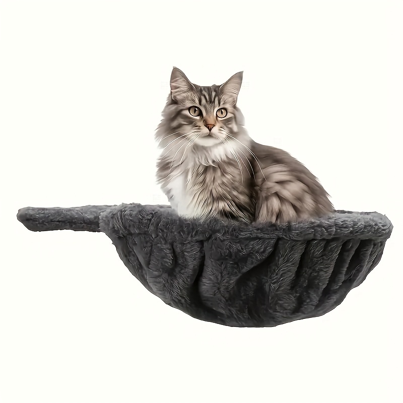 1  tree hammock attachment stainless steel material durable with basket comfortable cat tower hanging bed alternative suitable for cats single ear gray cat hammock cat climbing frame accessory without tree stand