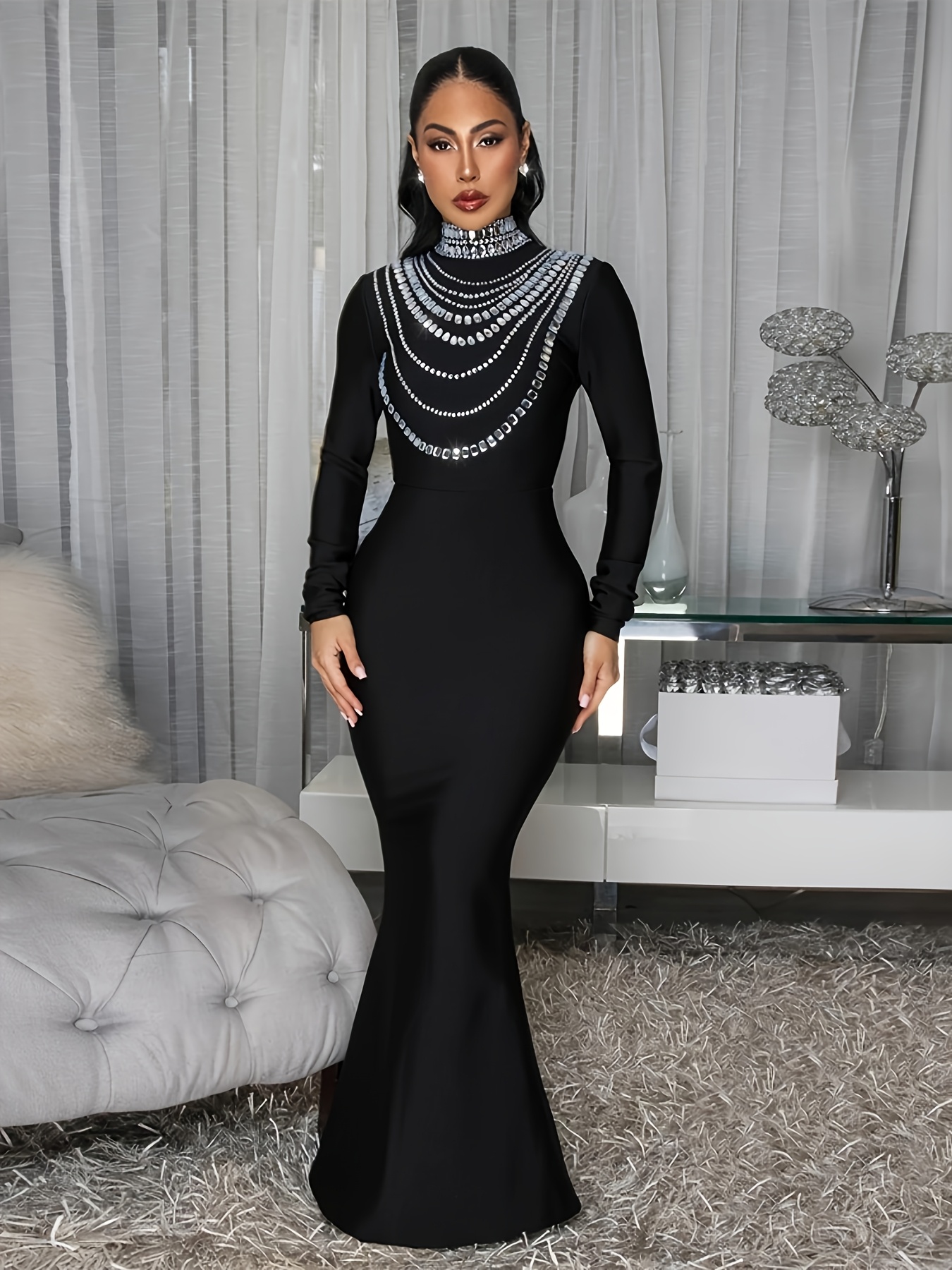 leather dress purple - Oman
