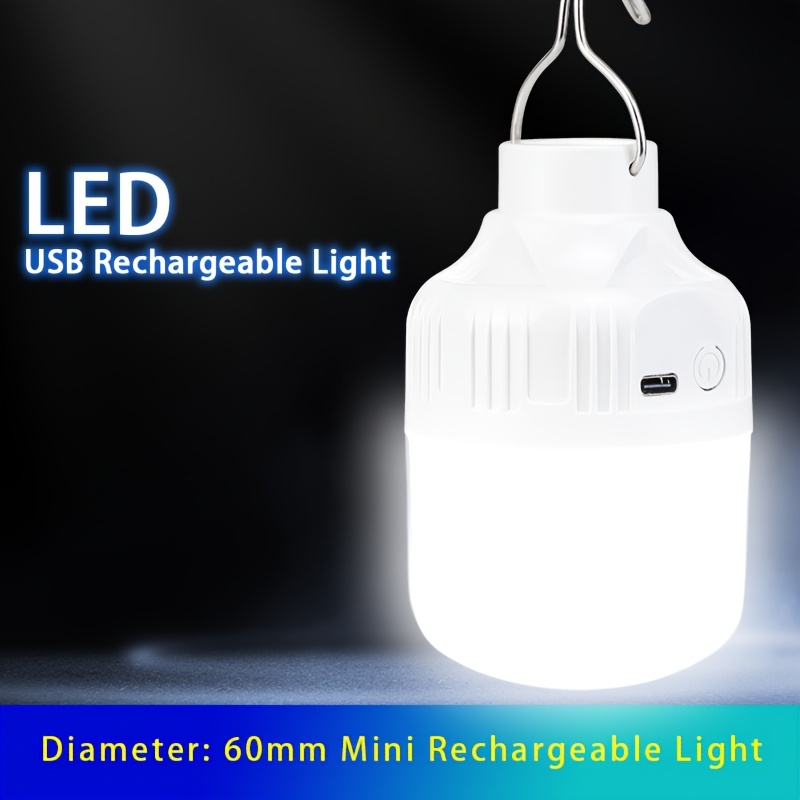 imagen del artículo luz led, lámpara led recargable usb, bombilla led de emergencia, colgante para tienda de campaña,  , iluminación para  , respaldo de emergencia