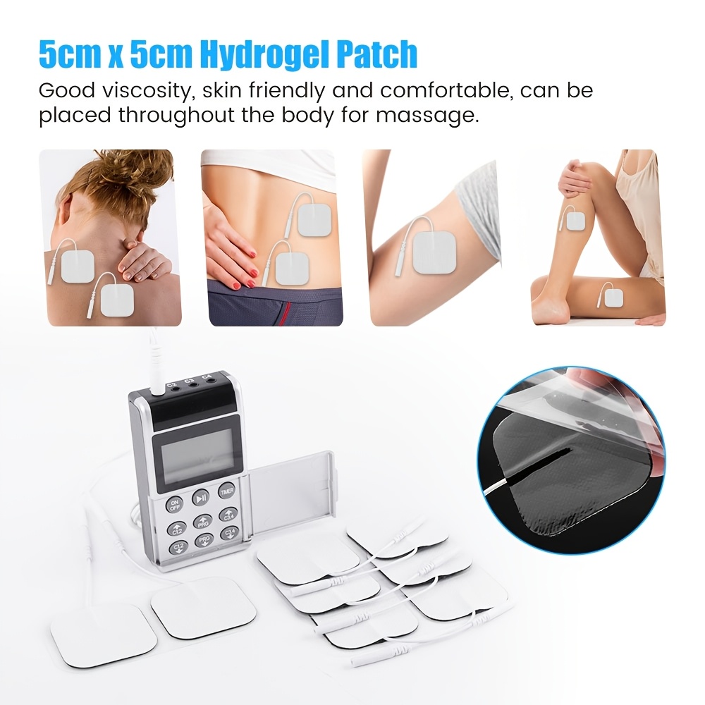 4-Output Digital TENS Unit with 8 Massage Pads, Rechargeable EMS Muscle Stimulator Machine for Back, Sciatica, Neck, Nerve, Shoulder, Hip, Elbow, Muscle Massag