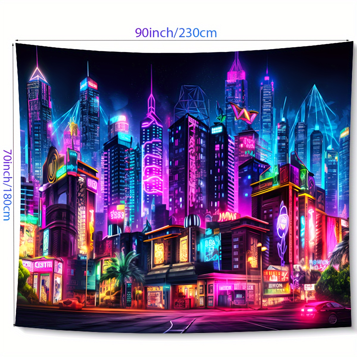 Neon city tapestry hot sale