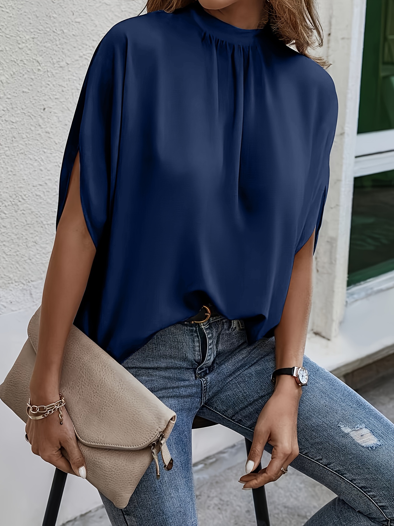 blouse à femme haut chic bureau fêtes Temu Switzerland