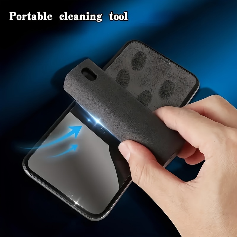 3-in-1 Multifunctional Cleaning Bottle Set with Microfiber Cloth - Ideal for Computers, Laptops, Cars, iPads, and Smartphones - No Liquid Needed, PP Material, Mobile Device Cleaner|Portable Cleaning Kit|Microfiber Cloth Bottle
