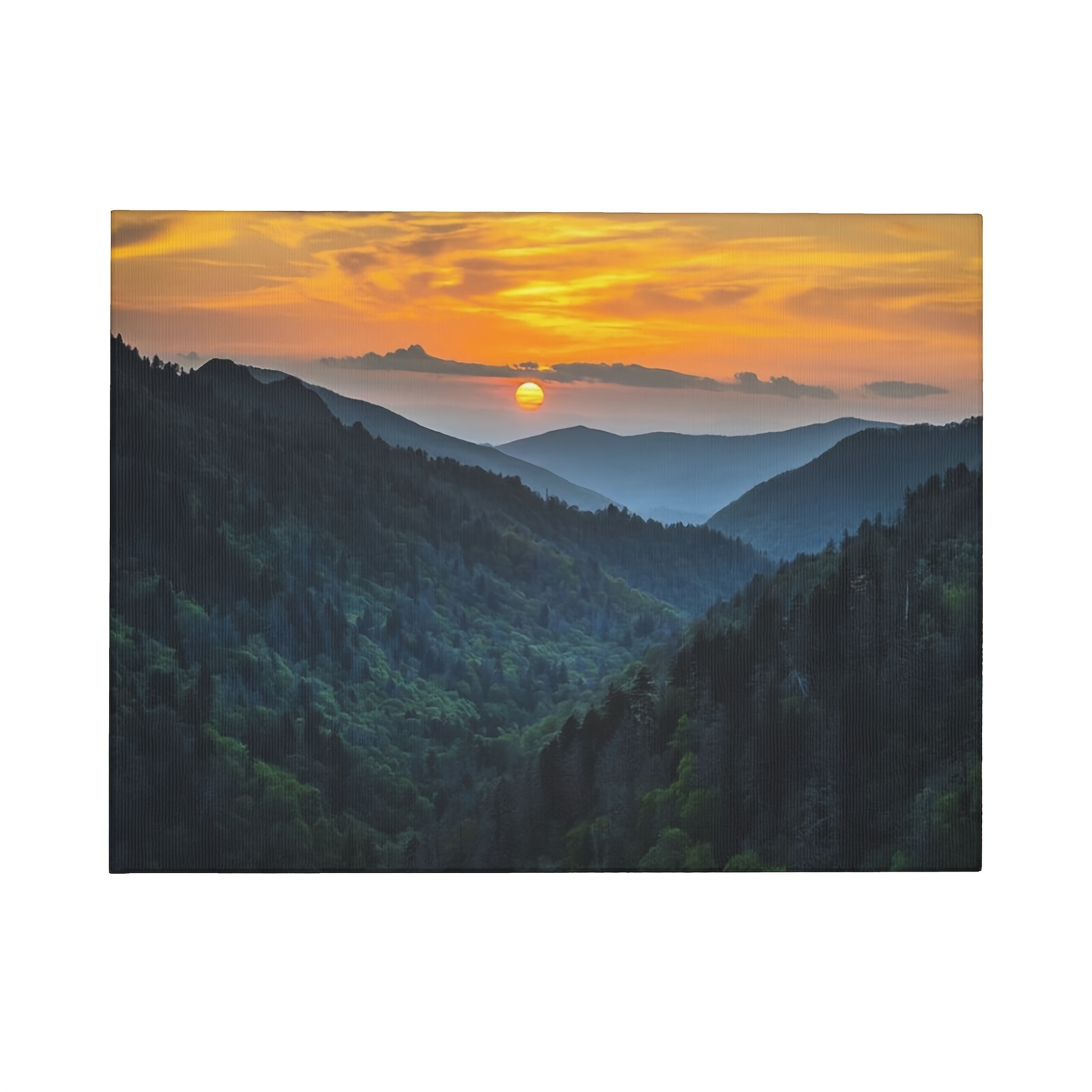 1pc, Forest Sunrise Wall Art Decor Great Smoky Mountains Photo Print ...