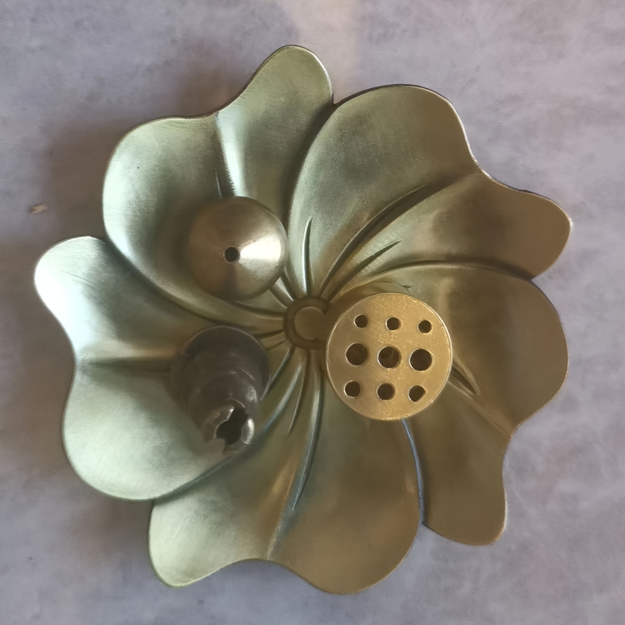 Image of 4pcs Lotus And Cherry Incense Holder, Incense Tray Incense Holder For Home Indoor Portable Gourd Water Drop Nine-hole Incense Holder