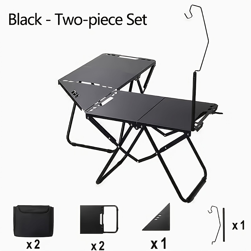Folding Camp Table Small, 23"lx 14"w Small Folding Table Lightweight Portable Aluminum Alloy Dining Table With…: retailer-supplied image