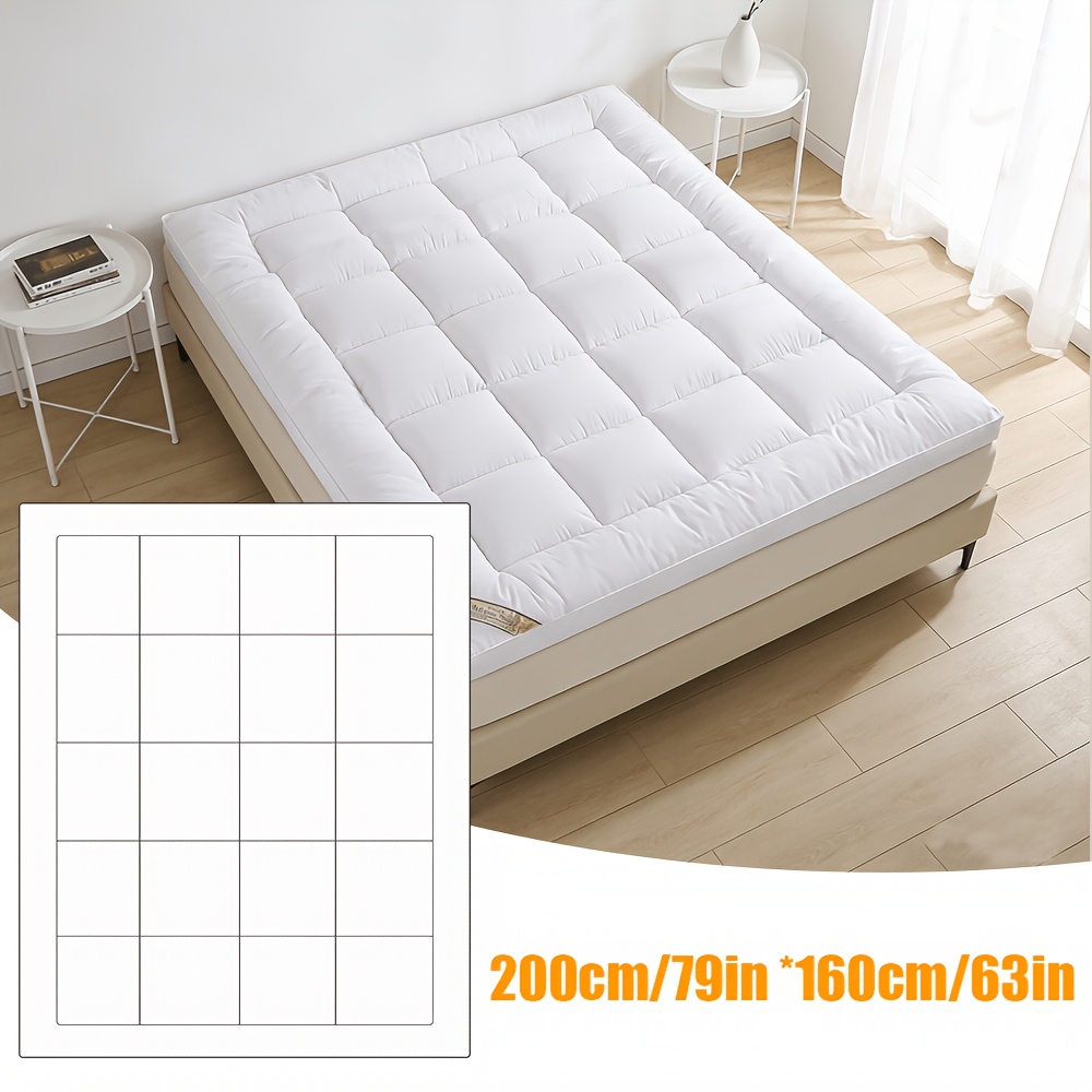 E-shop 10CM Weiche Matratzenauflage, Matratzen Topper 1642.86GSM, Gepolsterte Matratzenauflage, Mikrofaser, Extra Weich und Freundlich & Atmungsaktiv,